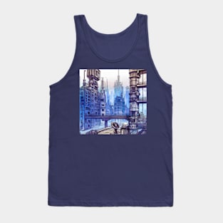 Futuristic vintage city Tank Top